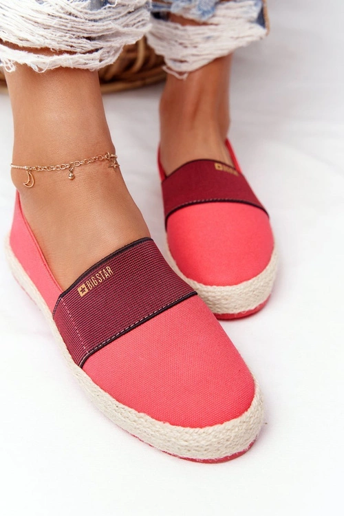 Espadryle Na Plecionej Podeszwie Big Star HH274478 Czerwone