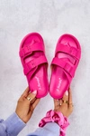 Gumowe Klapki Ze Sprzączką Fuksja Corina