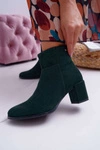 Botki Damskie Na Obcasie Sergio Leone Zielone BT522