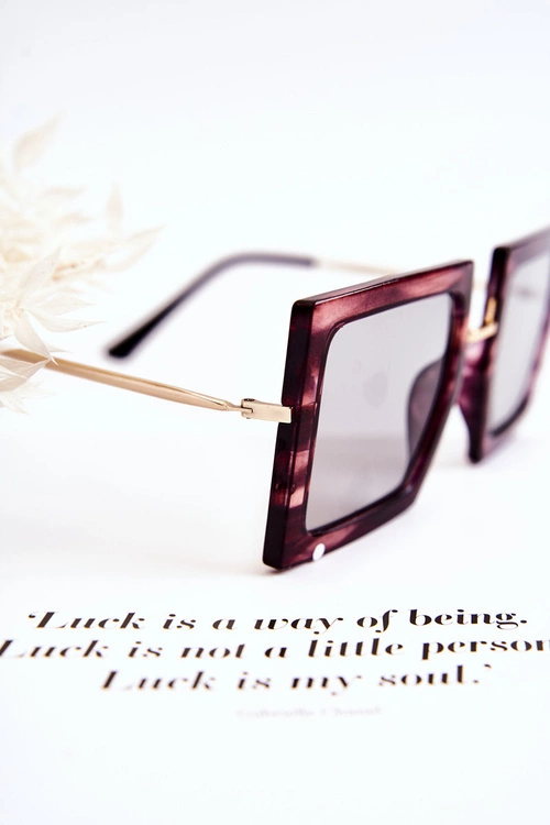 Okulary Przeciwsłoneczne Kwadratowe Marmurkowe V160018 Fioletowe