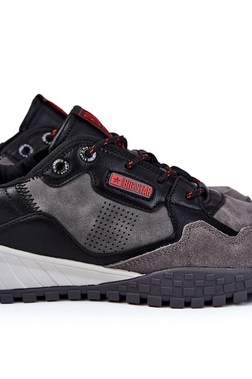 Męskie Klasyczne Buty Sportowe Memory Foam Big Star KK174271 Szare