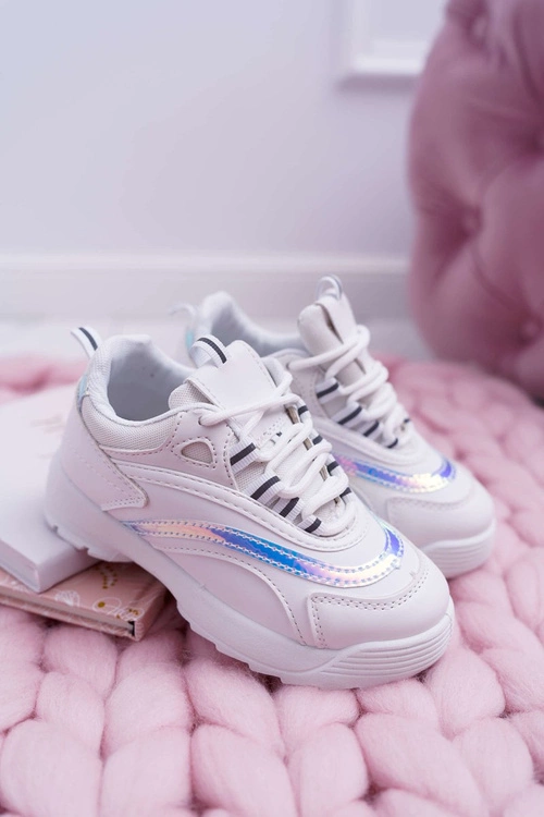 Obuwie Sportowe Dziecięce Młodzieżowe Białe Miracle