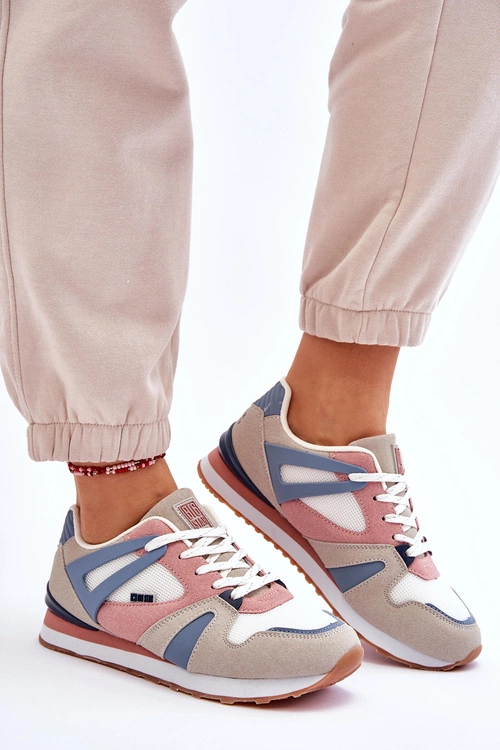 Wygodne Damskie Sneakersy Memory Foam Big Star LL274951 Niebieskie