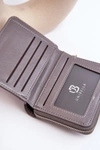Damski Lakierowany Portfel Portmonetka Z Ekoskóry Szary Zalirna