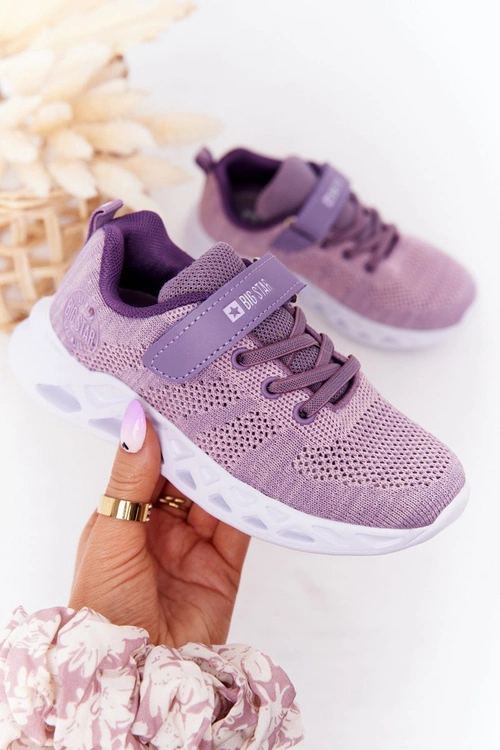 Dziecięce Sportowe Buty Sneakersy Big Star HH374183 Fioletowe