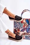 Ażurowe Wsuwane Damskie Espadryle Czarne Meredith