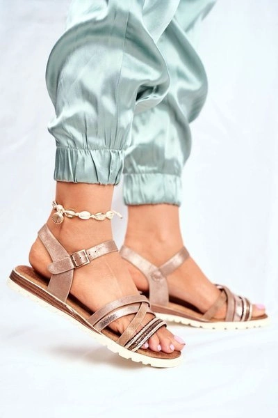 Sandały Damskie Płaskie Brązowe Replay