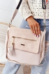 Torebka Listonoszka Z Odpinanym Paskiem LAURA BIAGGI Beżowa