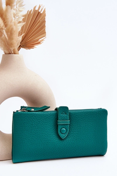 Damski Pojemny Portfel Zielony Aenima