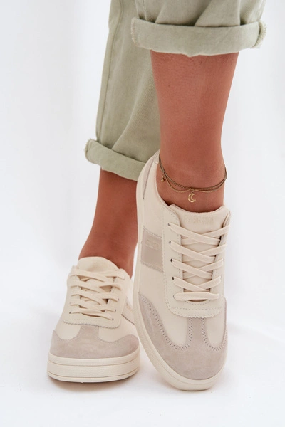 Sneakersy Damskie Big Star TT274155 Beżowe