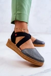 Damskie Modne Espadryle Big Star JJ276035 Czarne