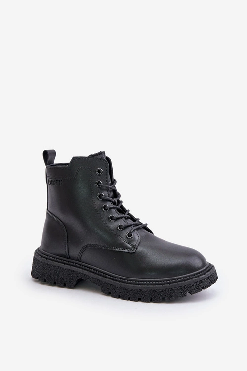 Ocieplane Botki Workery Damskie Big Star OO274A126 Czarne