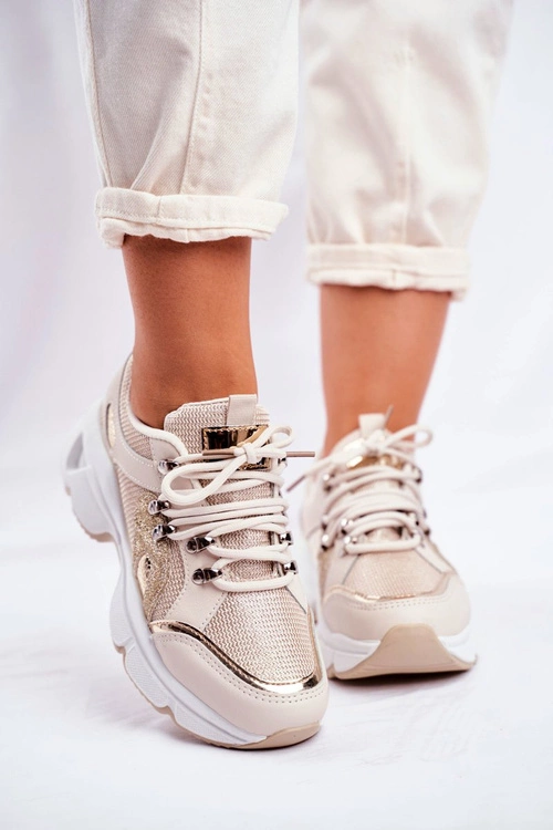 Sportowe Damskie Buty Złote Beijing
