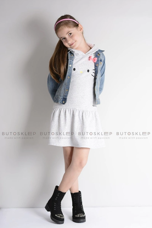 Lu Boo Czarne Dziecięce Botki Za Kostkę z Cyrkoniami Zamsz LittleCarrie