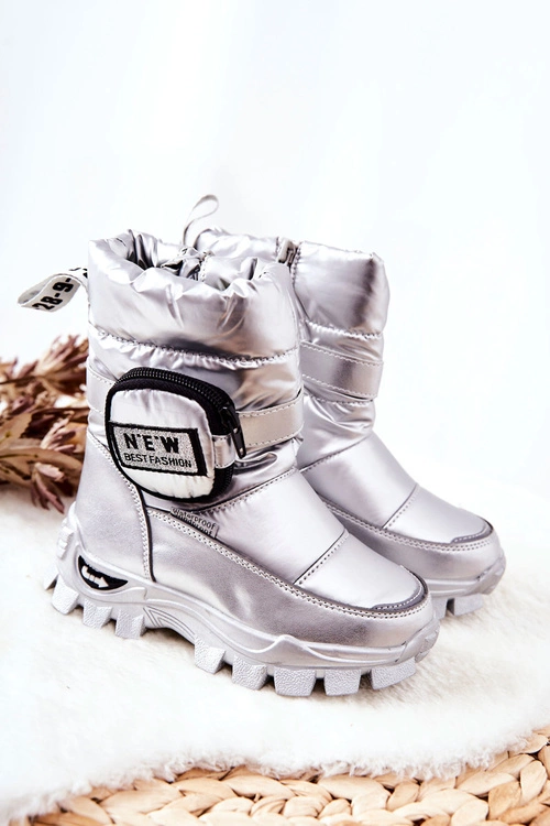 Dziecięce Ocieplane Śniegowce Z Nerką Srebrne Nereyda