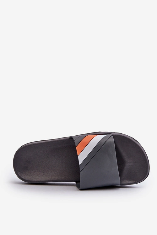 Klasyczne Lekkie Klapki Męskie Szare Bemostom