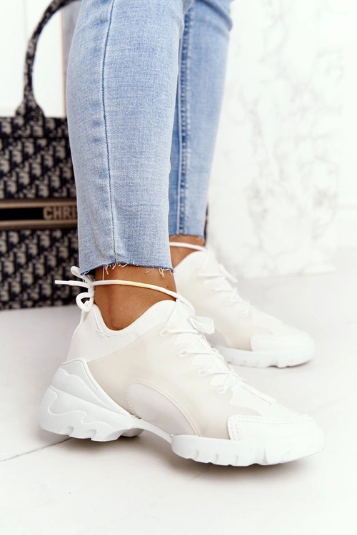 Damskie Sportowe Buty Sneakersy Białe Born This Way