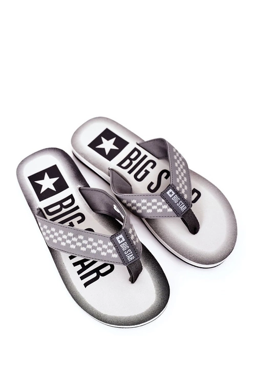 Męskie Klapki Japonki Big Star HH174813 Szare