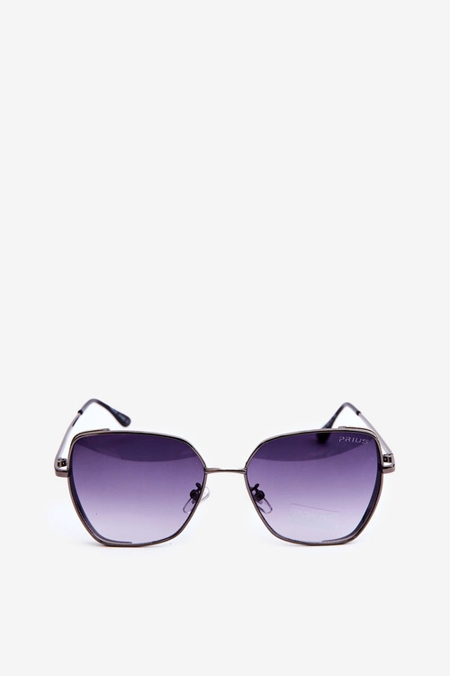 Okulary Przeciwsłoneczne Damskie Z Brokatowymi Wstawkami UV400 Czarno-Srebrne