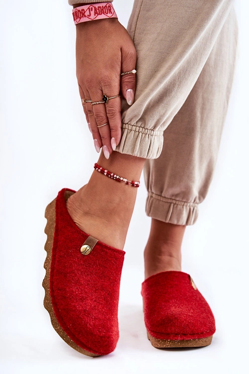 Domowe Papcie Klapki Profilaktyczne Inblu DK-08-075 Czerwone