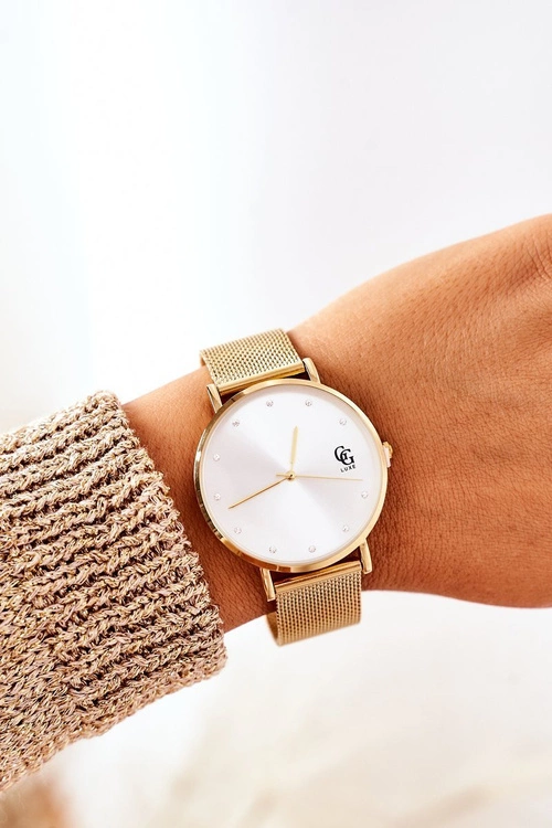 Zegarek Z Dużą Tarczą GG Luxe Różowe Złoto