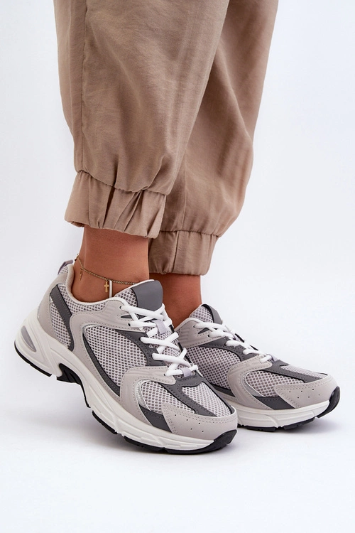 Buty Sportowe Sneakersy Damskie Szare Kildia