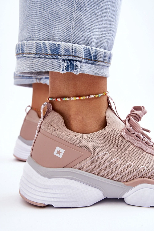 Damskie Wsuwane Buty Sportowe Memory Foam System Big Star LL274A141 Nude