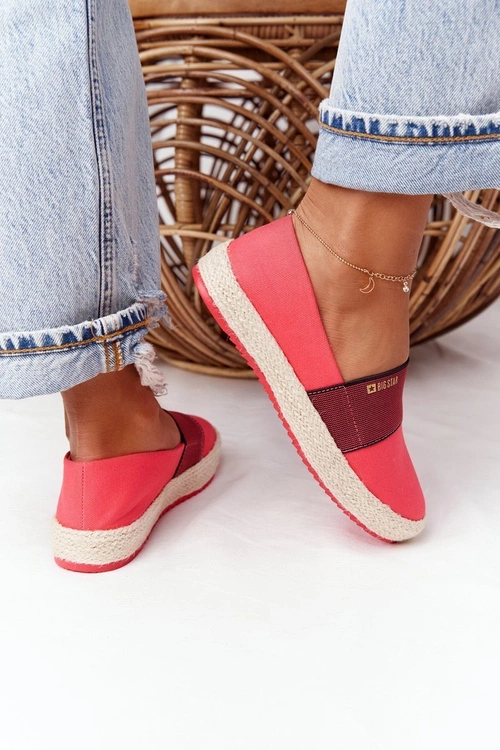 Espadryle Na Plecionej Podeszwie Big Star HH274478 Czerwone