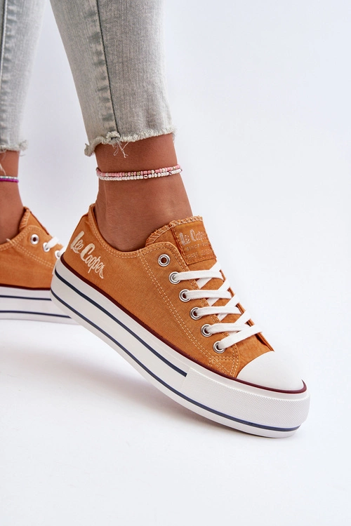 Trampki Damskie Na Grubej Podeszwie Lee Cooper LCW-24-31-2216 Pomarańczowe