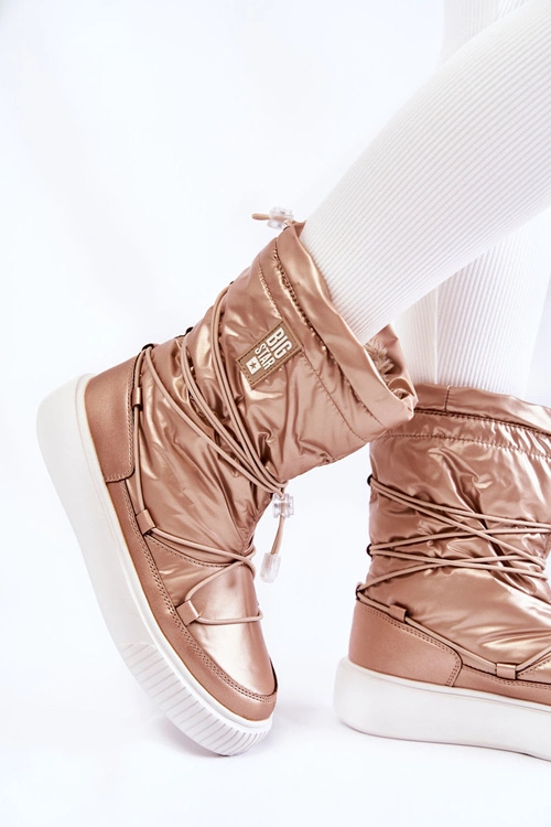 Damskie Ocieplane Śniegowce Big Star KK274194 Beżowe