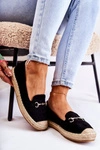 Klasyczne Wsuwane Damskie Espadryle Czarne Oresa