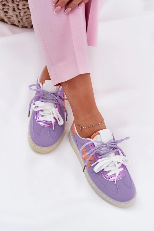 Niskie Buty Sportowe Damskie Fioletowe Zelevelis