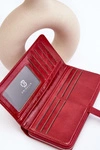 Damski Lakierowany Portfel Na Magnes Czerwony Bielia