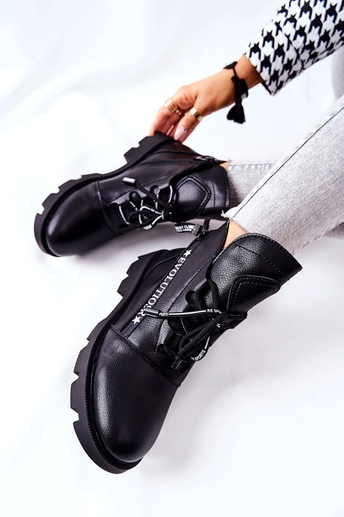 Botki Ocieplane Futerkiem Sergio Leone Czarne TR740