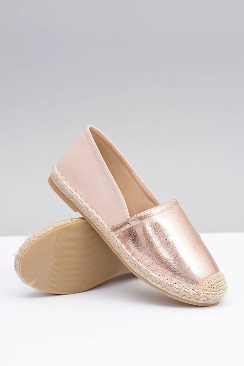 Różowe Damskie Wsuwane Espadryle Paoli