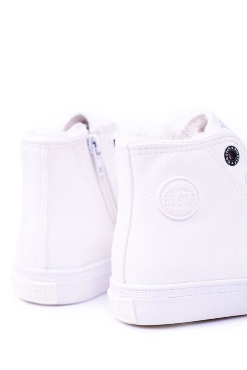 Big Star Dziecięce Wysokie Białe Trampki Sneakersy BB374141