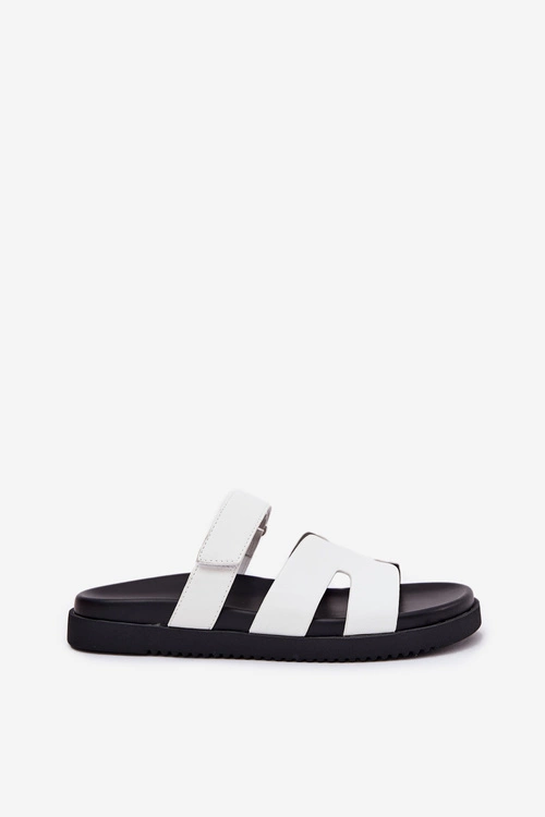 Klapki Damskie Z Rzepem Vinceza 17401 Białe