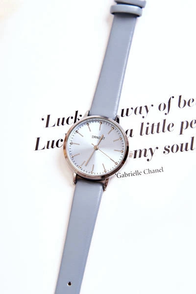 Damski Zegarek Analogowy Bez Niklu Ernest Niebieski