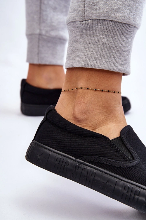 Damskie Tenisówki Slip-On Big Star LL274392 Czarne