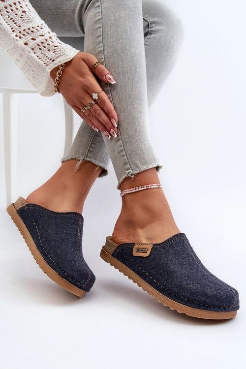 Damskie Obuwie Domowe Kapcie Inblu DJ000010 Granatowe