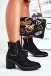 Botki Damskie Na Obcasie Czarne Let Me