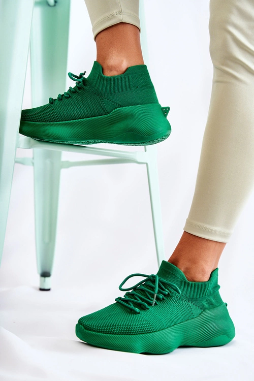 Wsuwane Buty Sportowe Damskie Zielone Dalmiro