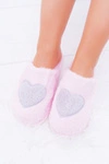Damskie Papcie Serca Jasny Róż