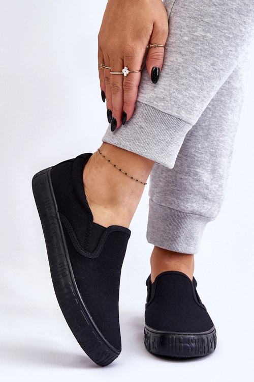 Damskie Tenisówki Slip-On Big Star LL274392 Czarne