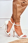 Sandały Damskie Na Szpilce Biały Frenzy