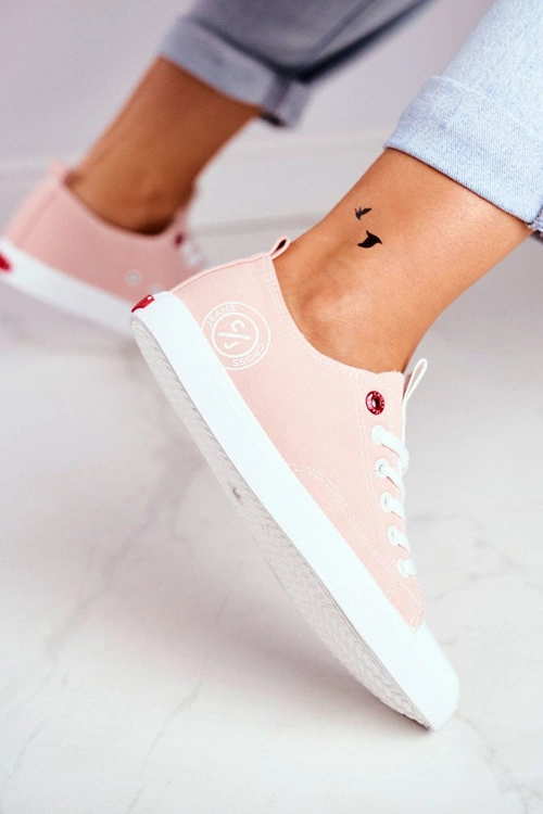 Trampki Damskie Cross Jeans Różowe FF2R4019C