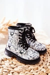 Dziecięce Botki Ocieplane Z Suwakiem Biało-Czarne Tiptop