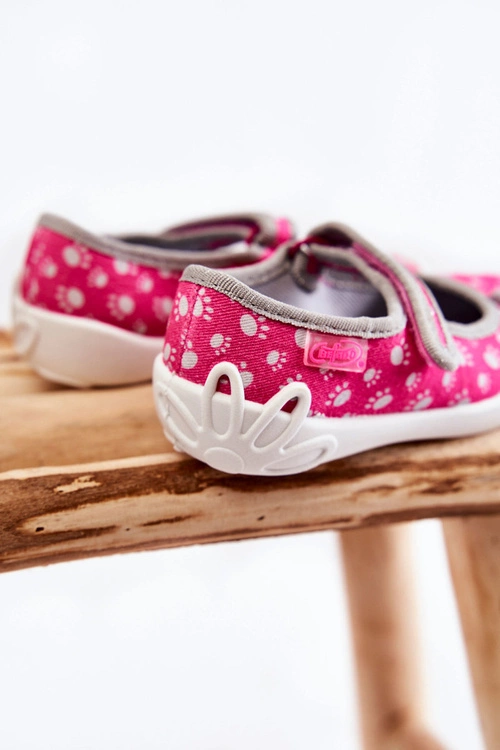 Dziecięce Papcie Baleriny Befado Z Kokardą 114X477 Różowe