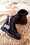 Ocieplane Botki Workery Na Suwak Czarne Mousie