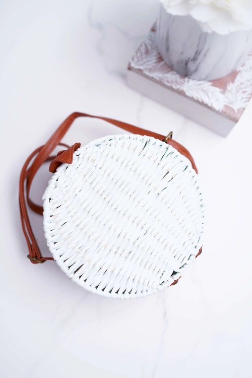 Torebka Pleciona Kuferek Sznurkowy Veeza Miętowa